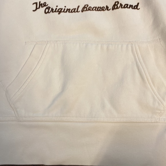 Roots Hoodie Hooded Sweatshirt Size M Ivory - Picture 5 of 10